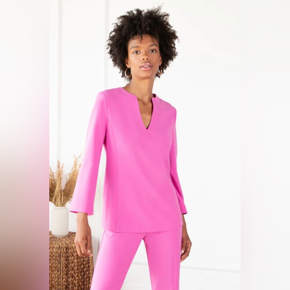☀️Trina Turk Terrace Rd Tunic, Size 6-NWT in Snap Dragon